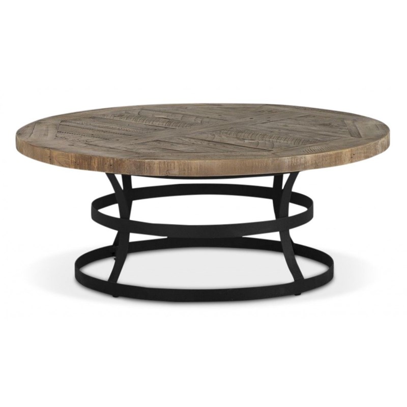 Table basse ronde bois marron - flavine