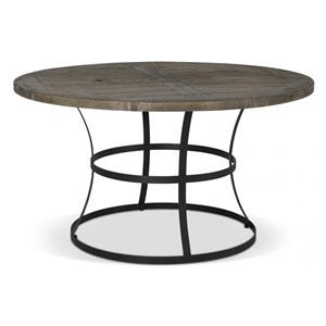 Table à manger ronde bois marron