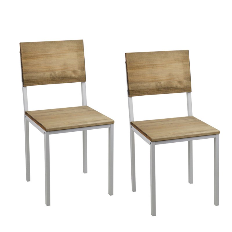 DSMeubles - Lot de 2 chaises industriel-vintage