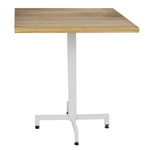 Table bistrot de pied central pin massif
