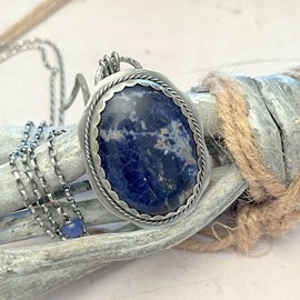 Collier opale australienne et argent 925
