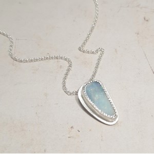 Collier opale australienne et argent 925
