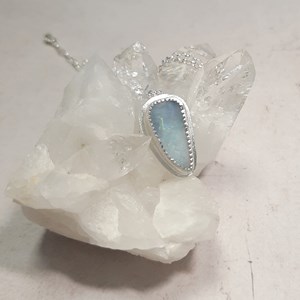 Collier opale australienne et argent 925