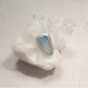 Collier opale australienne et argent 925