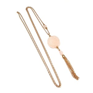 Sautoir quartz rose
