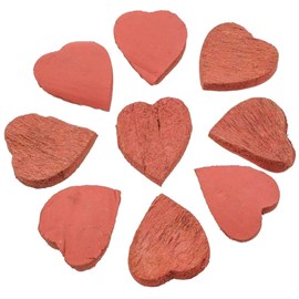Coeurs rouges découpés noix coco