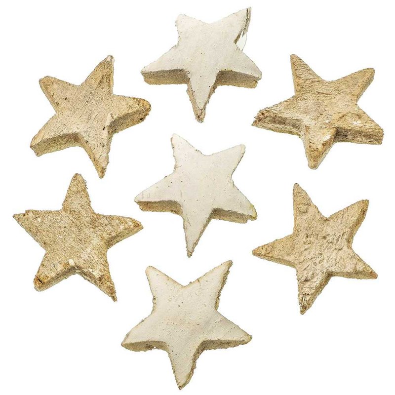 Etoiles blanches découpées noix coco