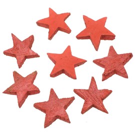 Etoiles rouges découpées noix coco