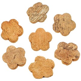Fleurs découpées noix coco