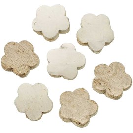 Fleurs blanches découpées noix coco