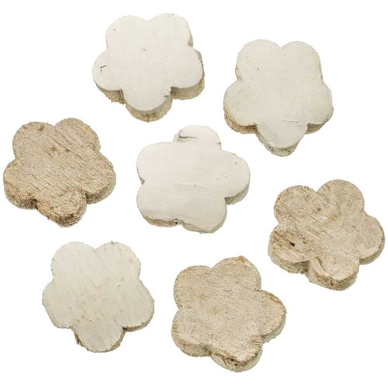 Fleurs blanches découpées noix coco