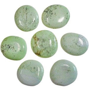 Galet plat chrysoprase citron