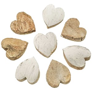 Coeurs blancs découpés noix coco