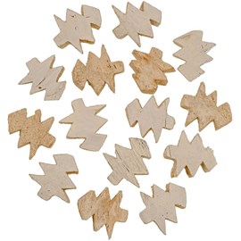 Sapins noël blancs découpés noix coco