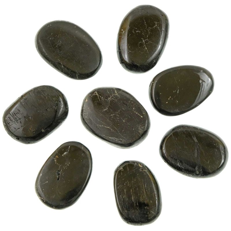 Galet plat tourmaline noire - a l'unité