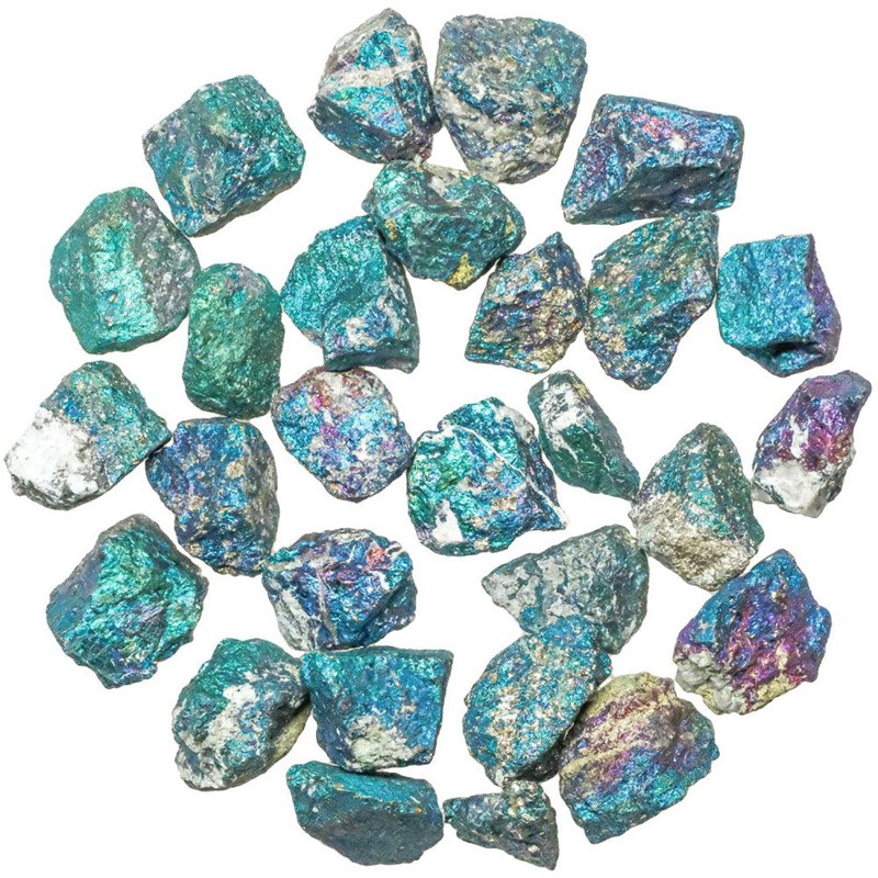 Pierres brutes chalcopyrite bleue