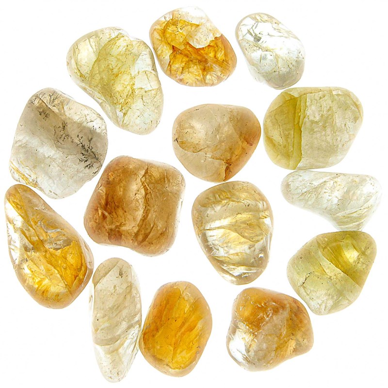 Pierres roulées quartz amphibiole