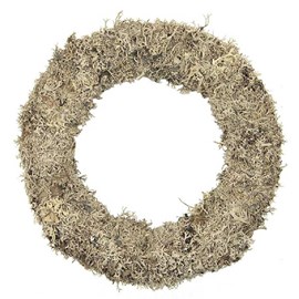 Couronne de porte en mousse grise