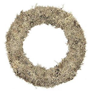 Couronne de porte en mousse grise