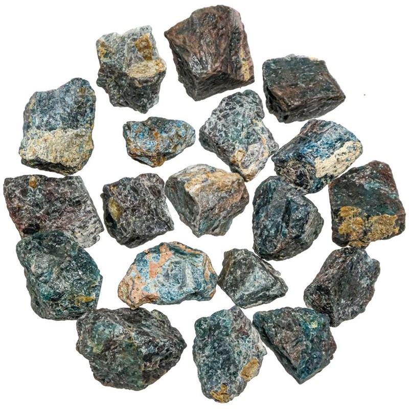 Pierres brutes apatite bleue
