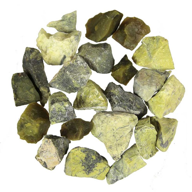 Pierres brutes serpentine