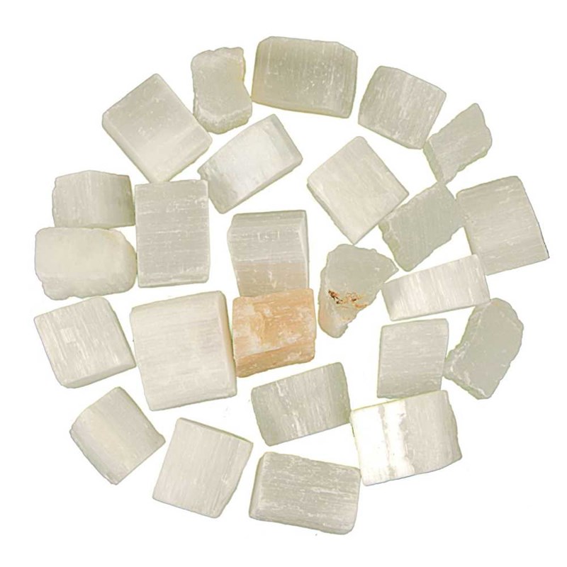 Pierres brutes sélénite