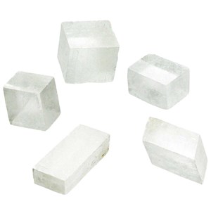 Pierre brute calcite optique blanche