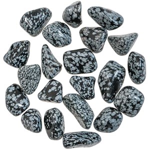 Pierres roulées obsidienne neige
