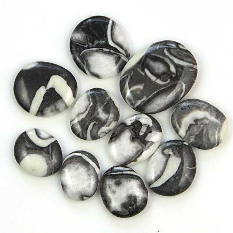 Galet plat jaspe coquille