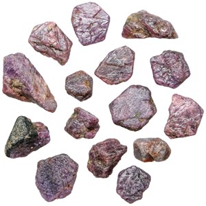 Pierres brutes cristaux rubis