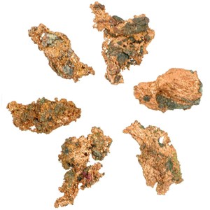 Cuivre natif brut - 4 à 5 cm - a l'unité