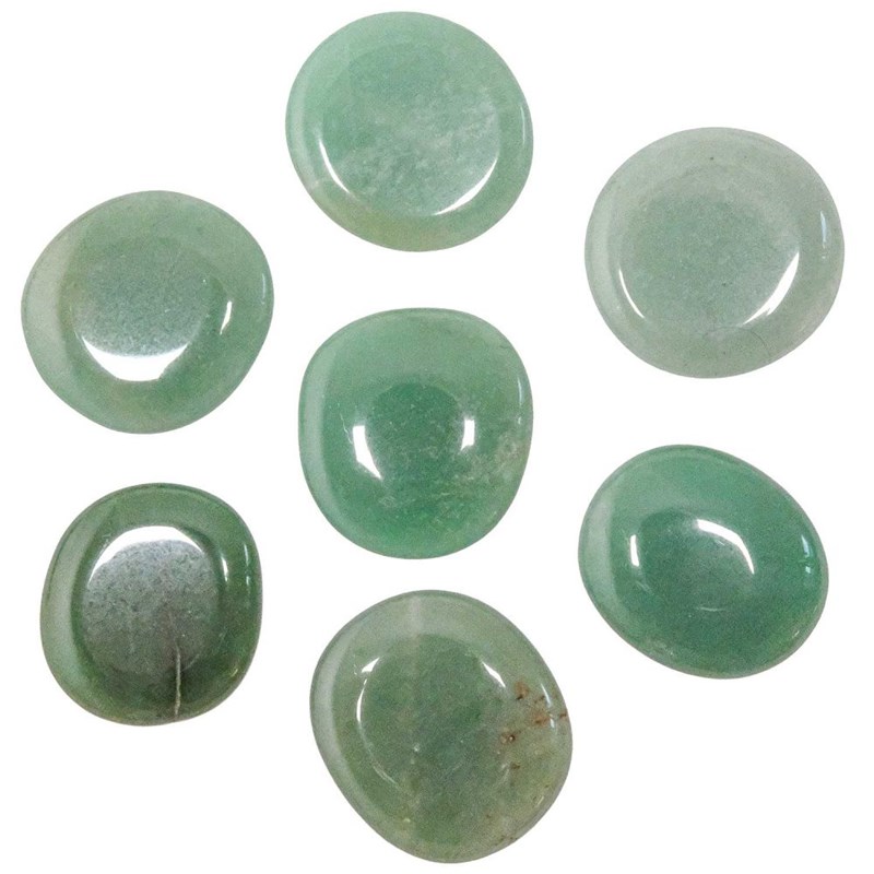 Galet plat aventurine verte - a l'unité