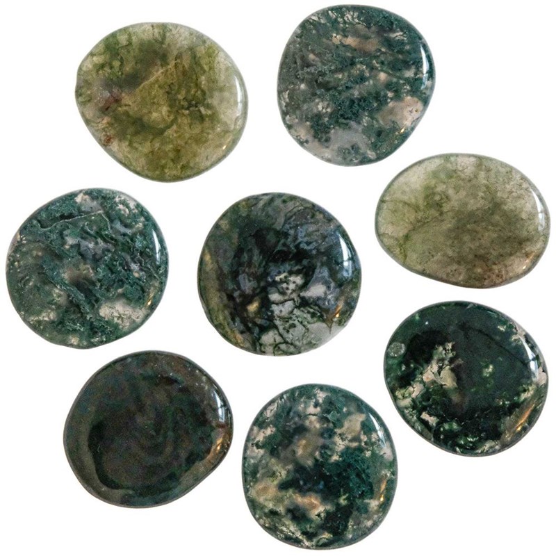 Galet plat agate mousse