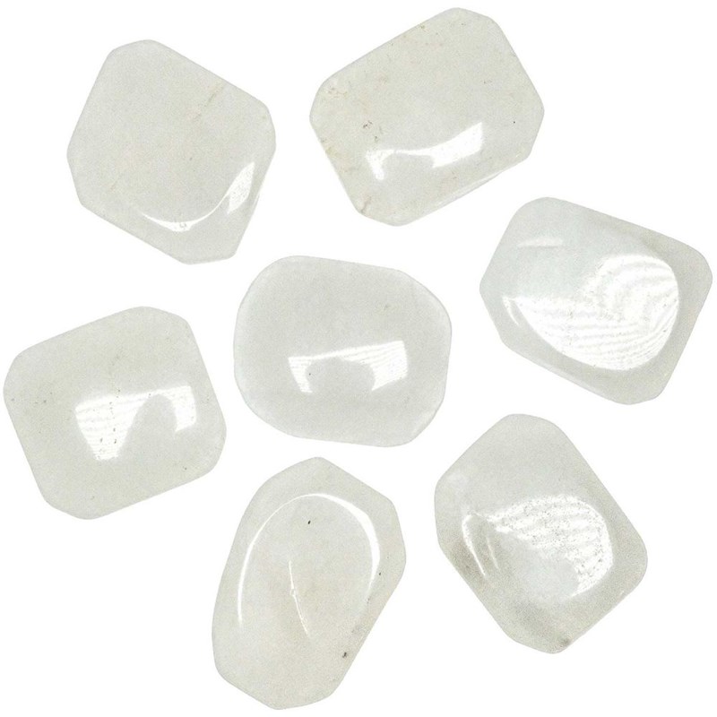 Galet plat jade blanc - a l'unité