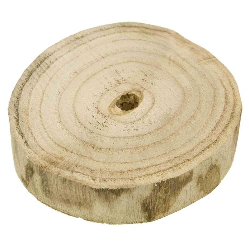 Tranche bois brut déco trouée au centre