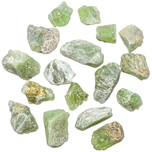 Petites pierres brutes péridot