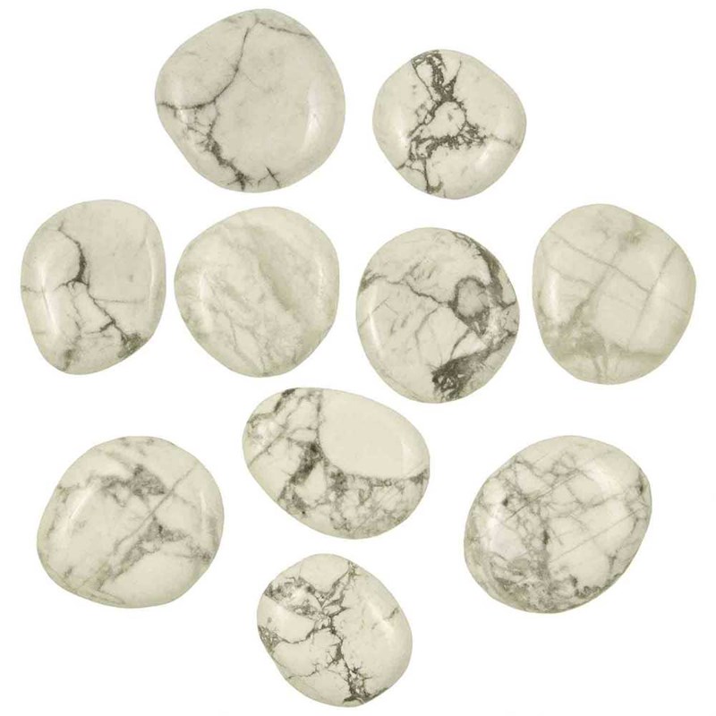 Galet plat howlite - a l'unité