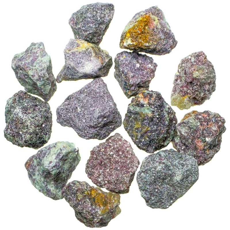 Pierres brutes lépidolite