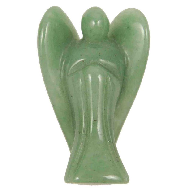 Statuette ange aventurine verte