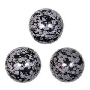 Sphère en obsidienne neige - 3 cm
