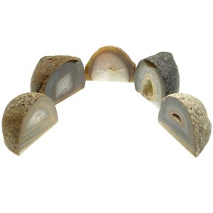Paire d'agate naturelle sciée et polie