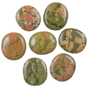 Galet plat unakite