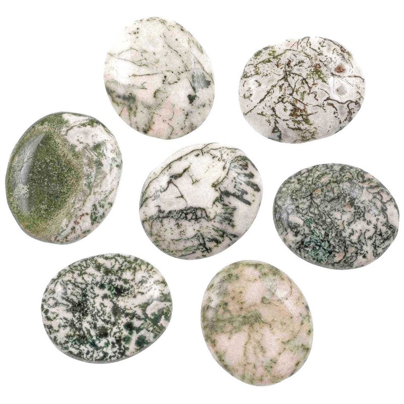 Galet plat agate arbre - a l'unité