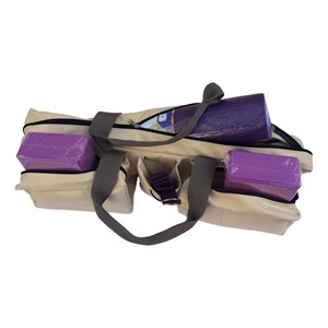 Kit yoga confort ivoire et violet