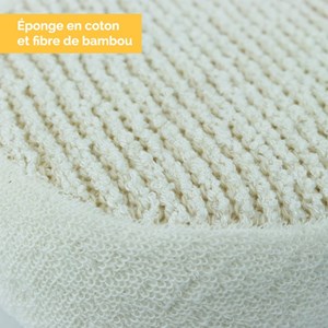 Éponge exfoliante en fibre de bambou