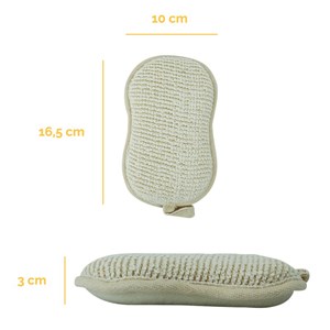 Éponge exfoliante - fibre de bambou 16cm