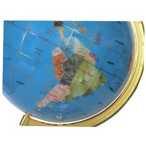 Globe terrestre 33cm bleu ciel 1 pied