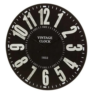 Horloge murale vintage lisbonne noir