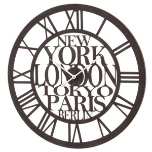 Horloge murale en métal new york