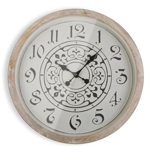 Horloge murale jasmine bois et métal